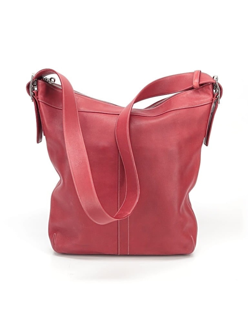 COACH #9151 Vintage Red Leather Hobo Bag
